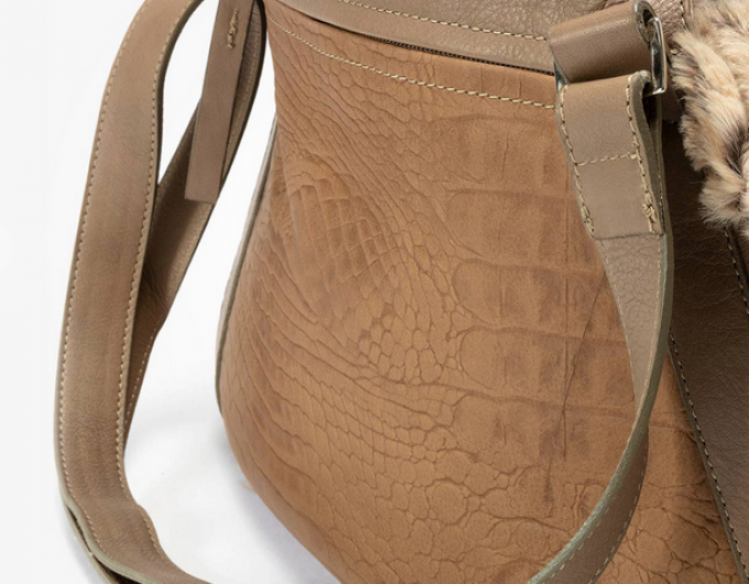 Sac de transport Aloké Croco taupe Zipp 